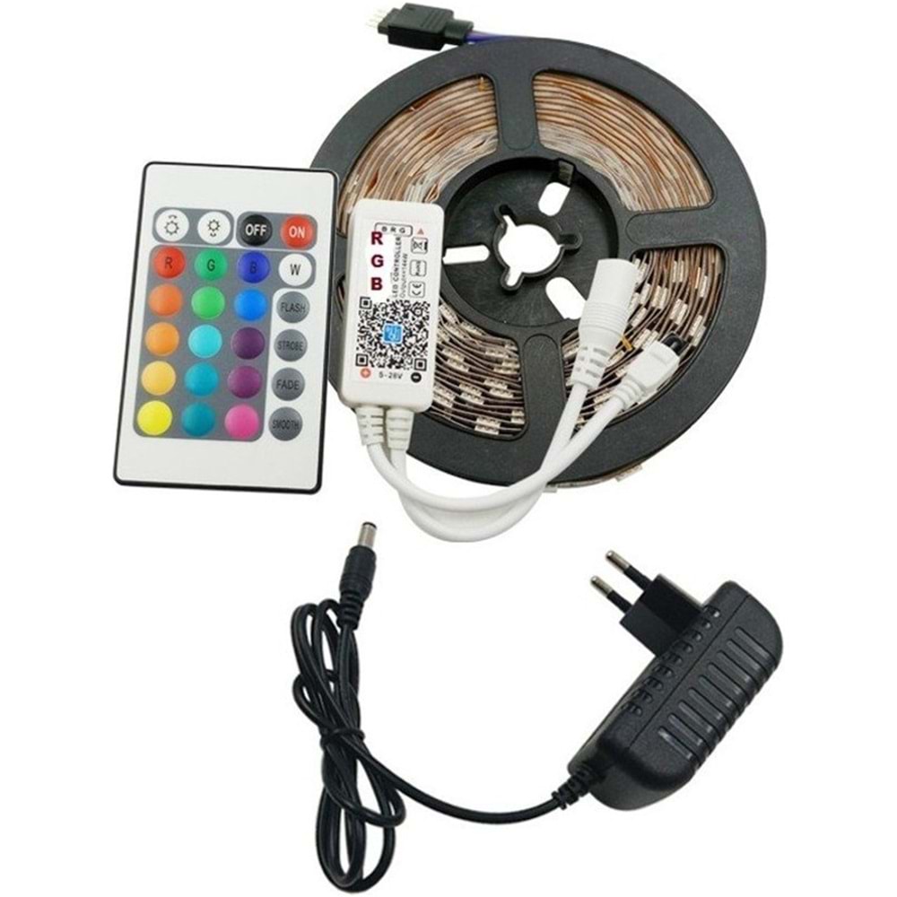 Gold Orion Silikonlu Rgb Şerit Led Animasyon Devreli + Adaptör Set 5 Metre