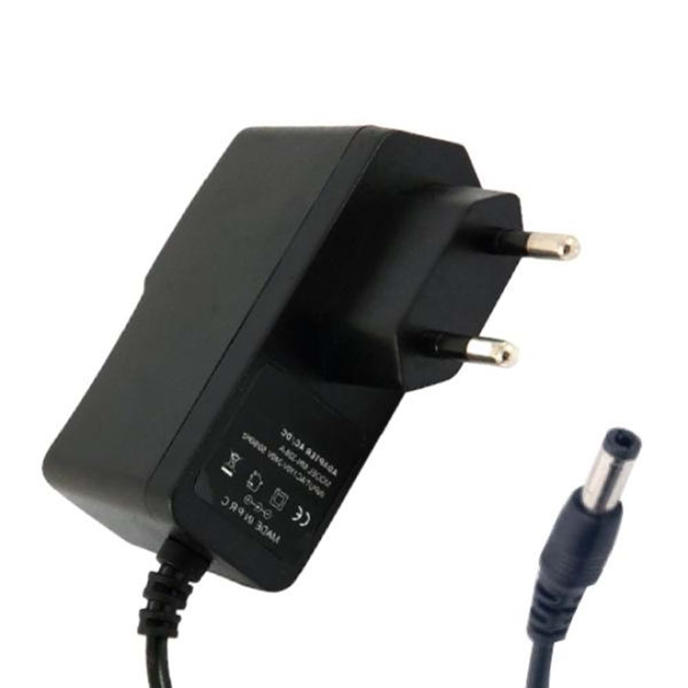 Class PA-1201 12 Volt 1 Amper 5.5mm x 2.5mm Plastik Kasa Adaptör