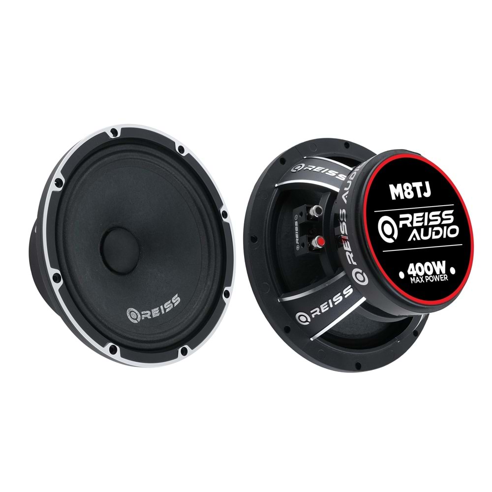 Reiss Audio RS-M8TJ 400 Watt Max Power+175 Watt Rms Power 20 Cm Oto Midrange 2 Li Paket Halinde
