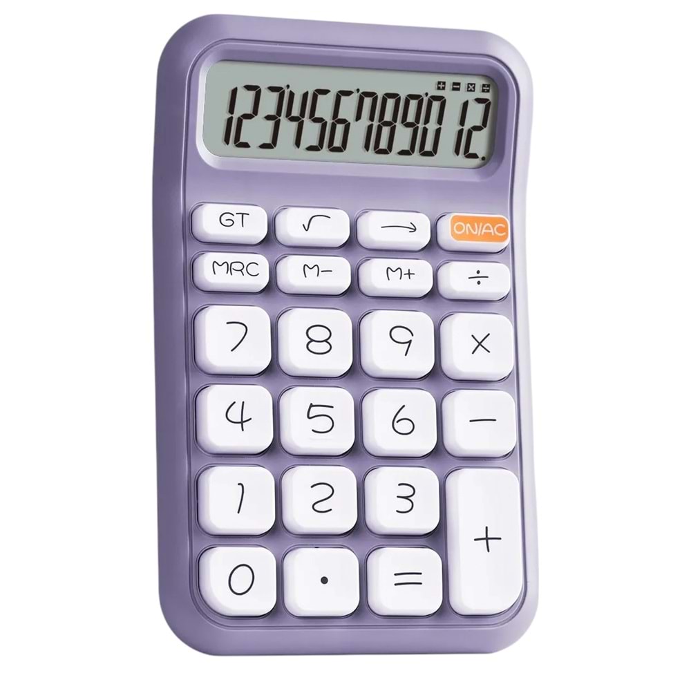 Powermaster PM-25411 Mor 12 Haneli Hesap Makinesi