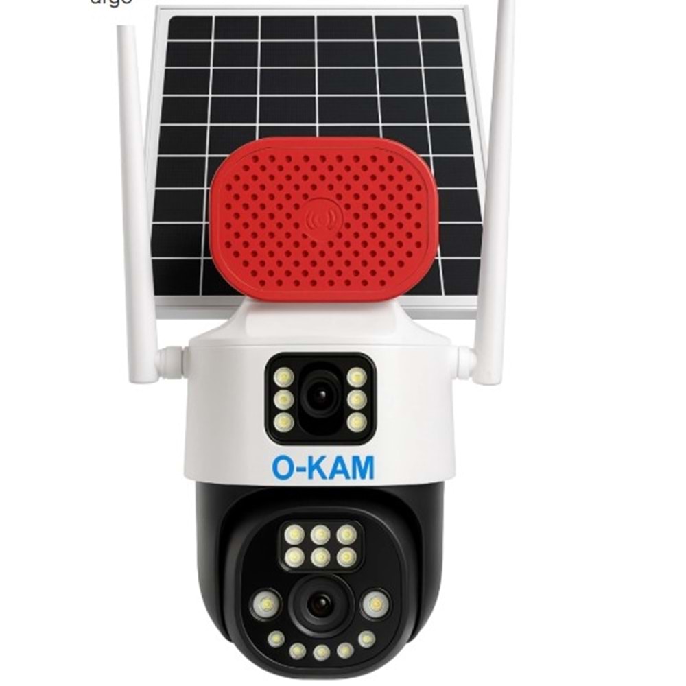 O-KAM Pro 7015 6MP 4G SİMKARTLI 2 kameralı Solar Kamera