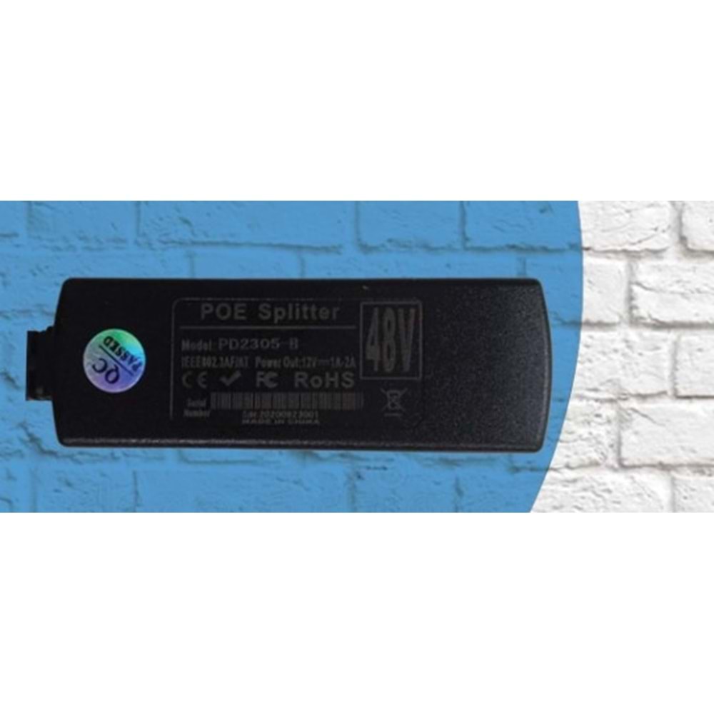 Ztech ZR-883 12V 2A IP 10/100 Kamera Poe Kablosu Aktif Poe Splitter