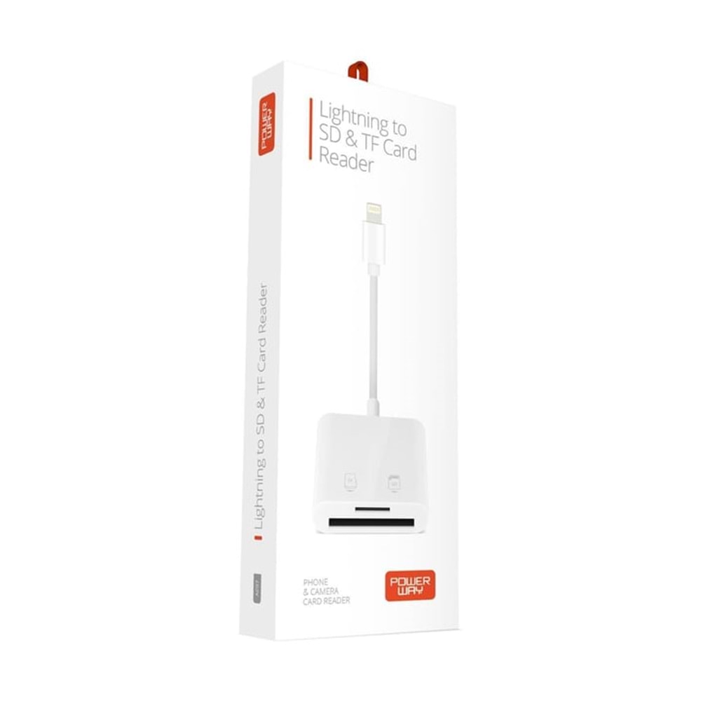 Powerway AC07 Lightning to SD Kart Okuyucu Adaptör MicroSD Hafıza Kart Okuyucu Adaptör