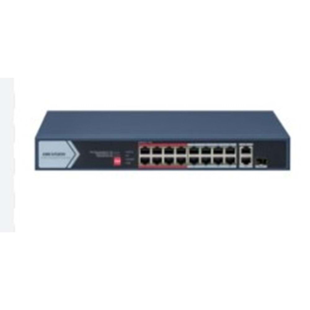 Magicline PS18M-162EE-200 16 PORT 10/100M Poe Switch 2 Uplink Gigabit Ethernet Port 200W