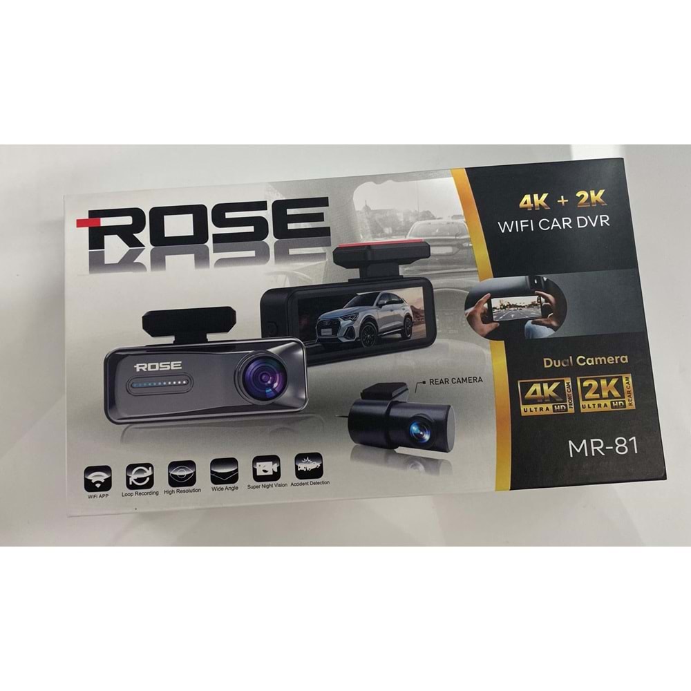 Rose MR-81 2K Ön Kamera + 1K Ön Kamera Full HD Araç Kamerası