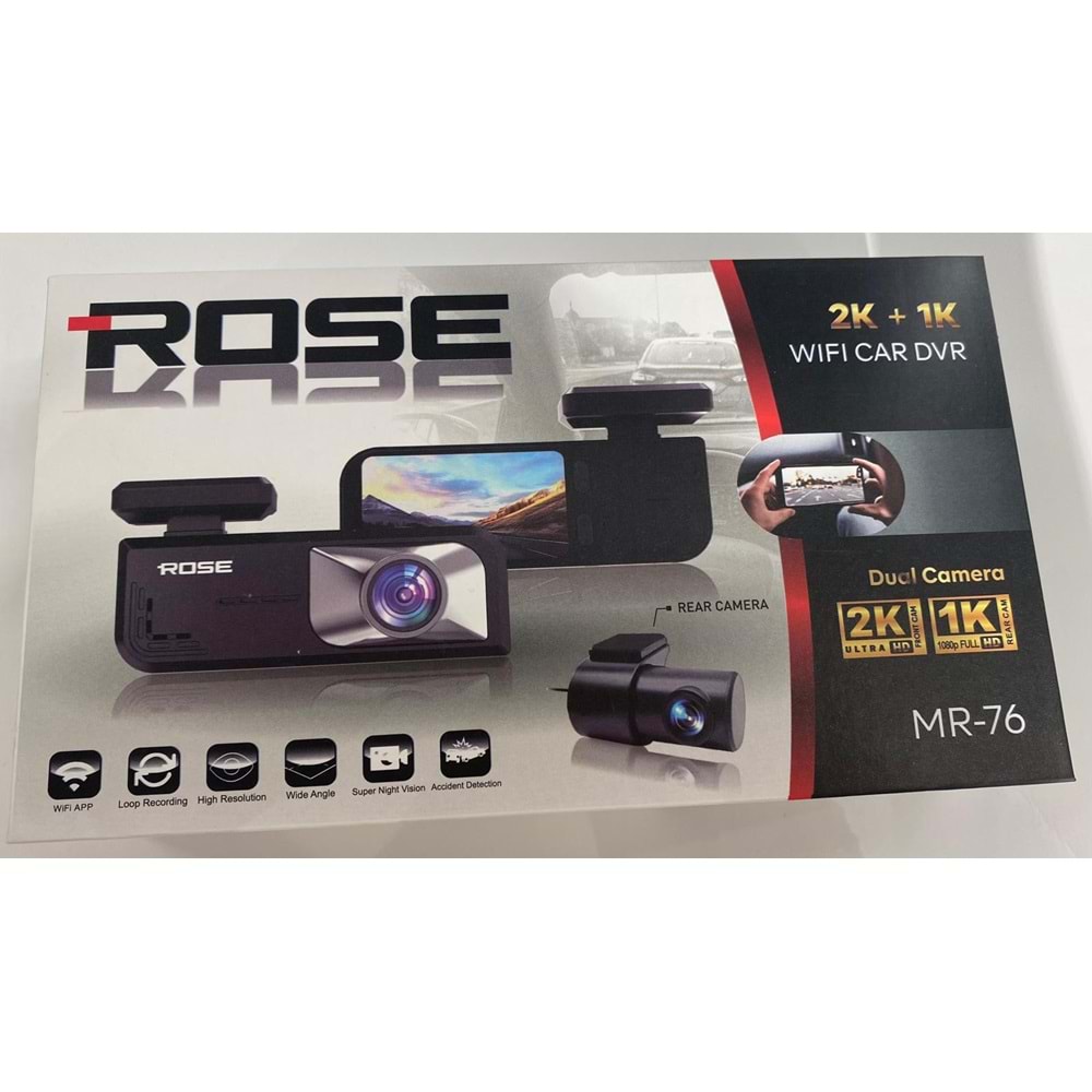 Rose MR-76 2K Ön Kamera + 1K Ön Kamera Full HD Araç Kamerası