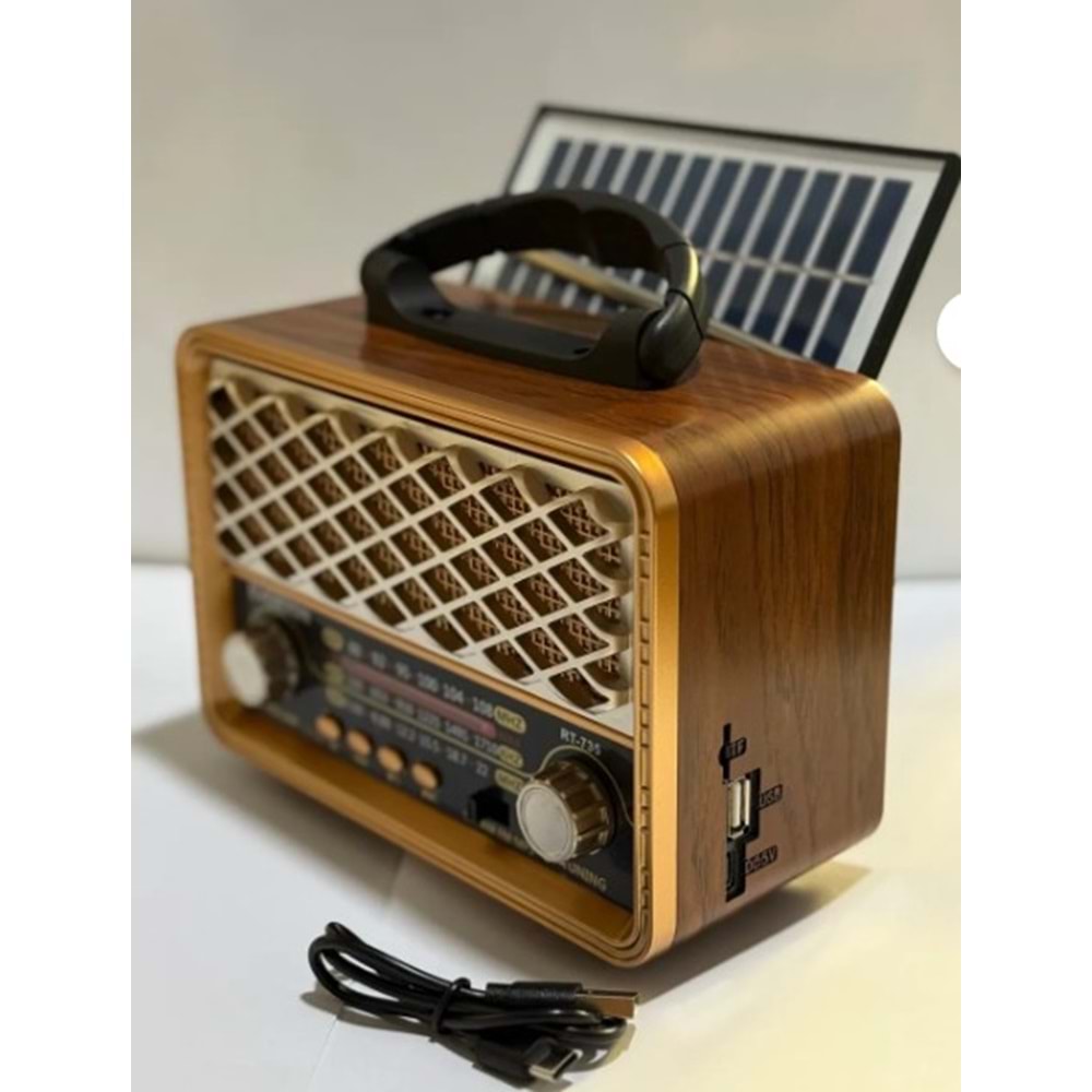 Everton RT-735 Nostaljik Bluetooth/USB/Sd/ Radyo Mp3 Player Müzik Kutusu