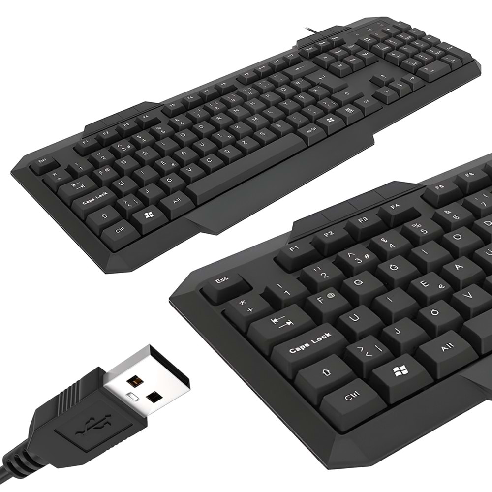 Frisby FK-4812FU F-Türkçe Standart USB Kablolu Klavye