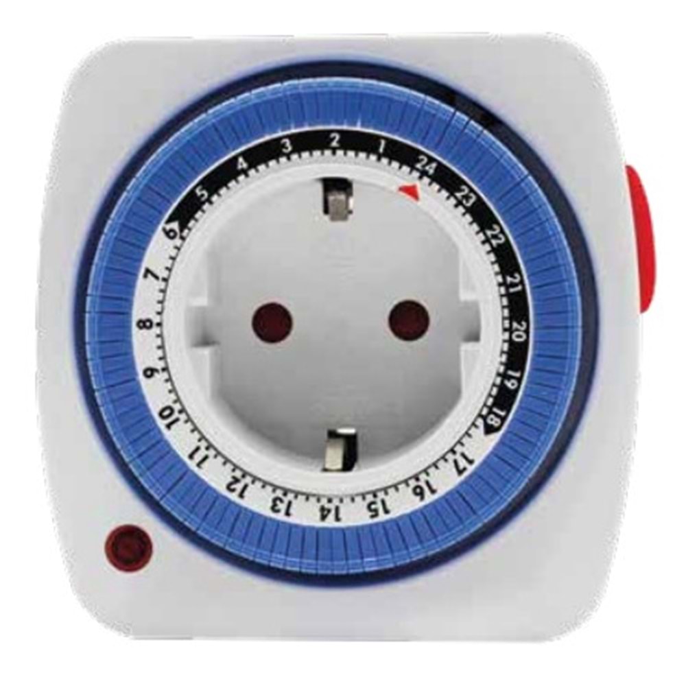 İnoled 3070 16A Priz Tip Analog Zaman Saati İnoled 3070 16A Priz Tip Analog Zaman Saati