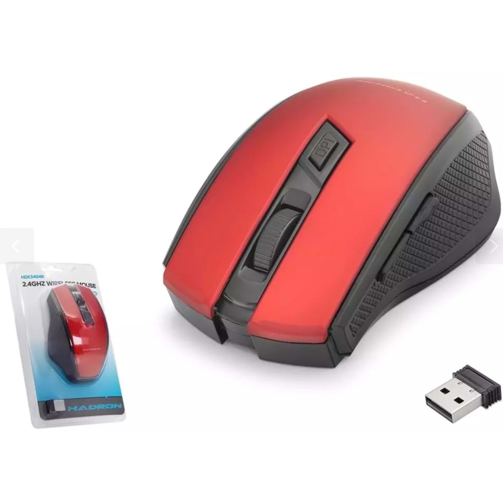 Hadron HDX3404R 800/1600Dpi Kırmızı Kablosuz Mouse