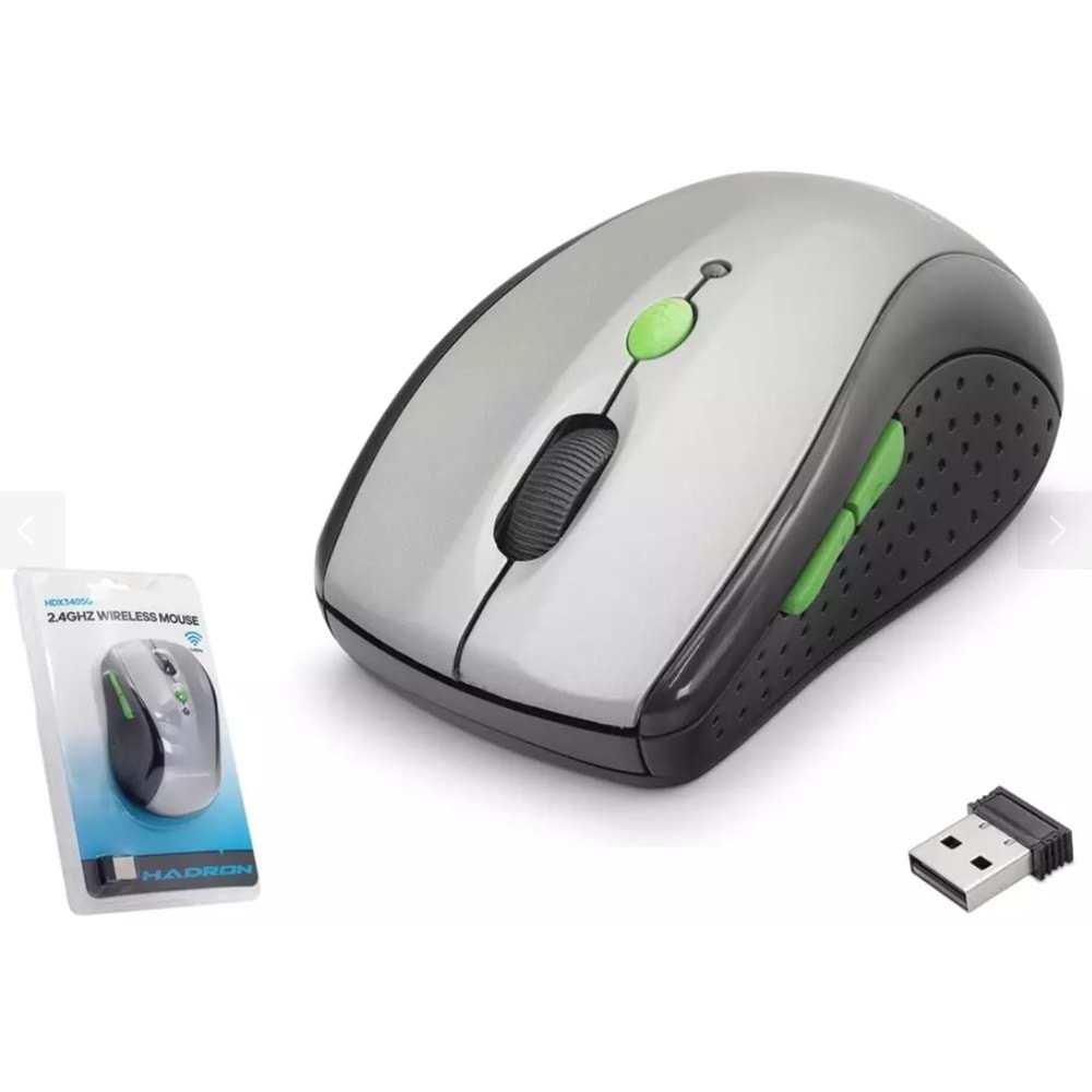 Hadron HDX3405G 1600 Dpi Wireless Kablosuz Mouse Gri