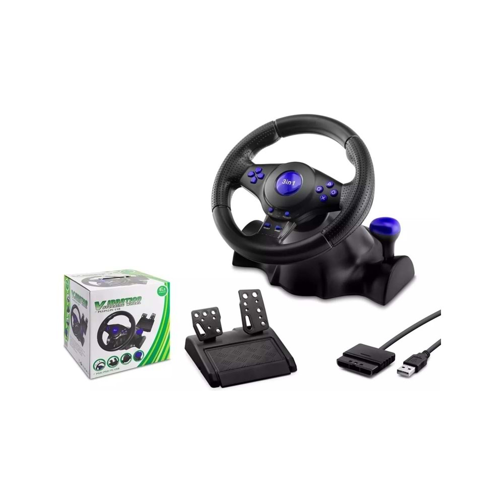 Hadron VW9803 Oyun Direksiyon Seti Siyah Playstation 3 Uyumlu