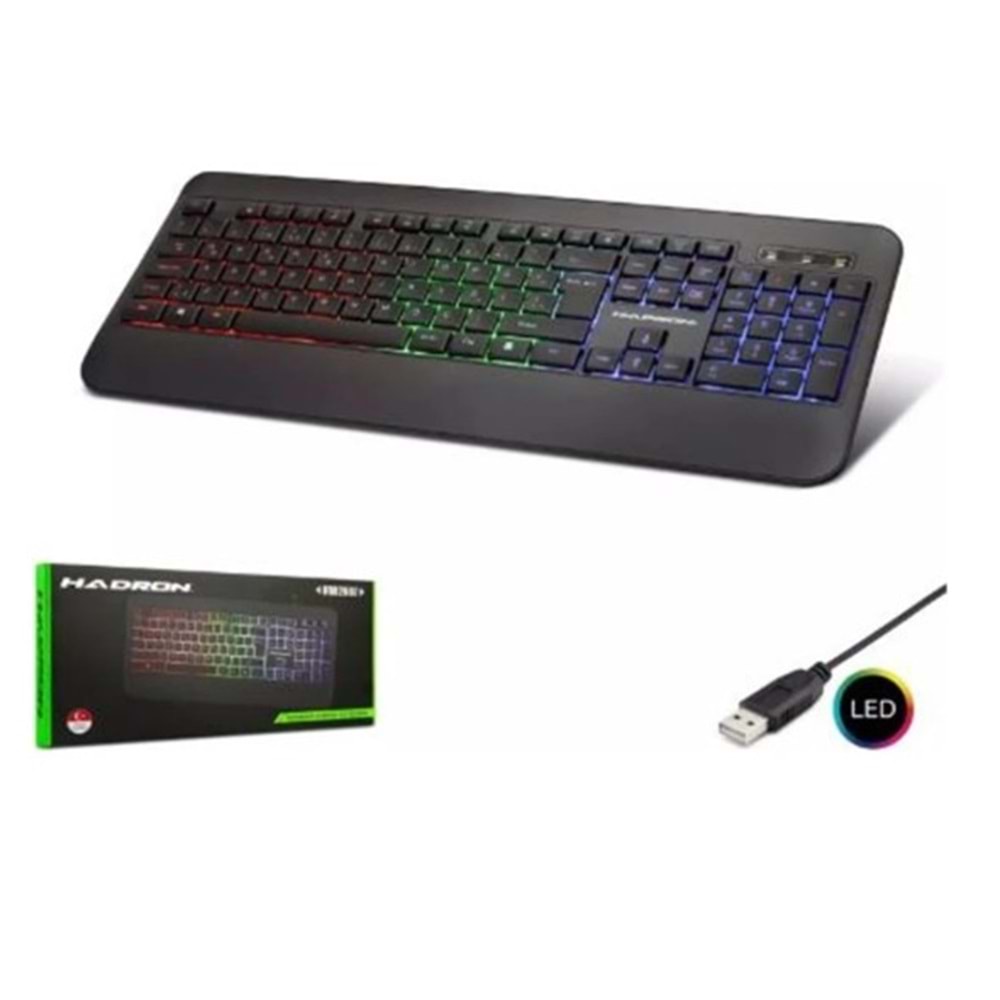 Hadron HDX2607 Ledli Q Kablolu Oyuncu Klavye Hadron HDX2607 Ledli Q Kablolu Oyuncu Klavye