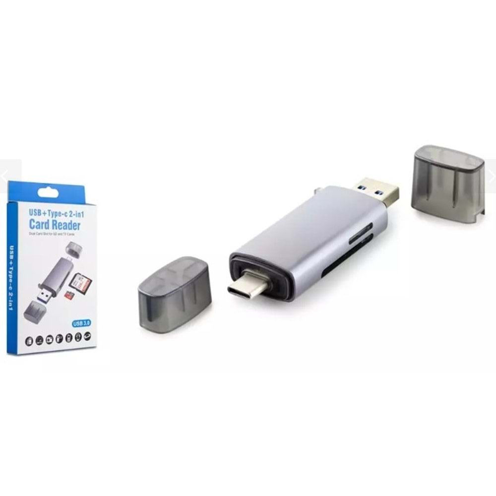 Hadron HDX7031 Usb3.0 + Type-C All In One Gri Kart Okuyucu
