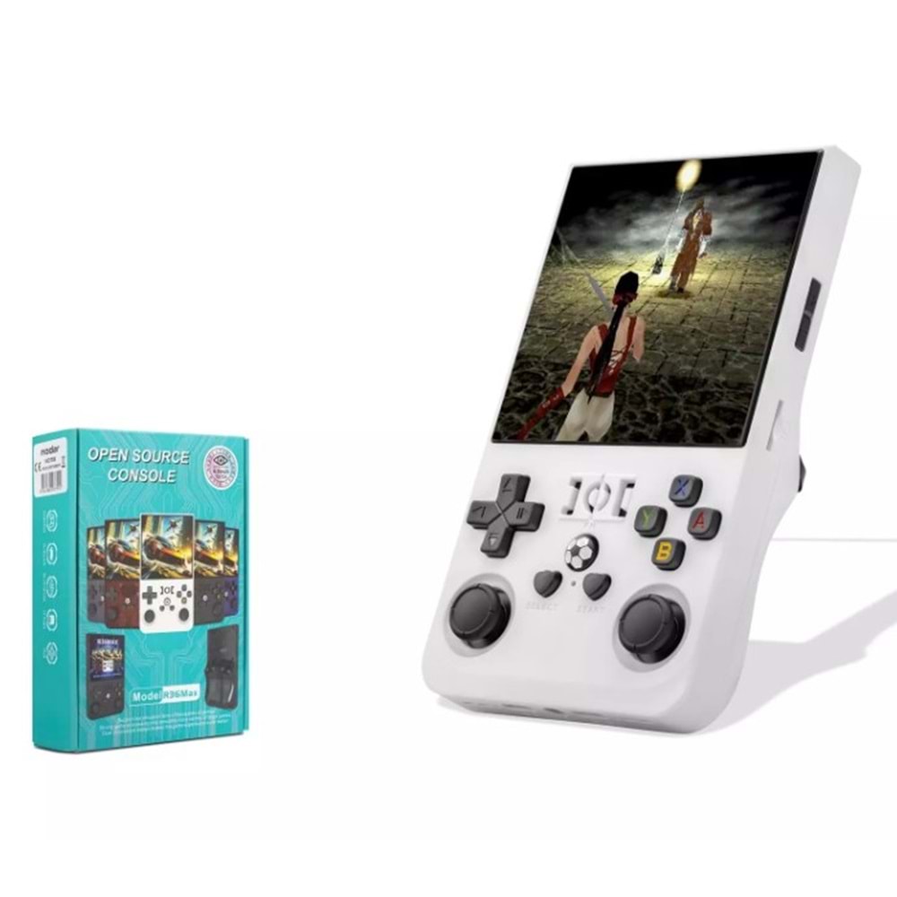 Nodar ND759 R36 Max Retro Game Konsolu 4.0inç Ekran 4000mAh Batarya 256GB Destekli Taşınabilir Beyaz