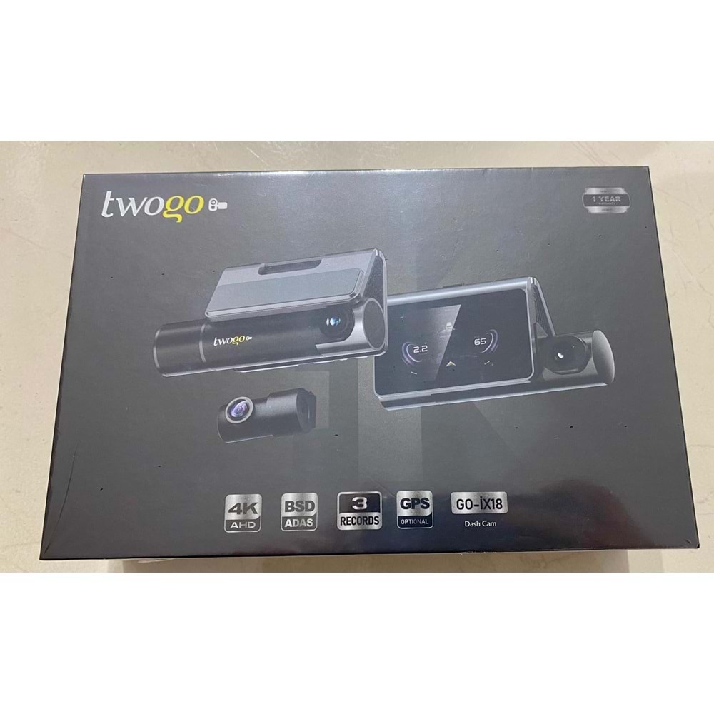 Twogo GO-IX18 3 Kameralı Araç Kamera Kayıt Cihazı