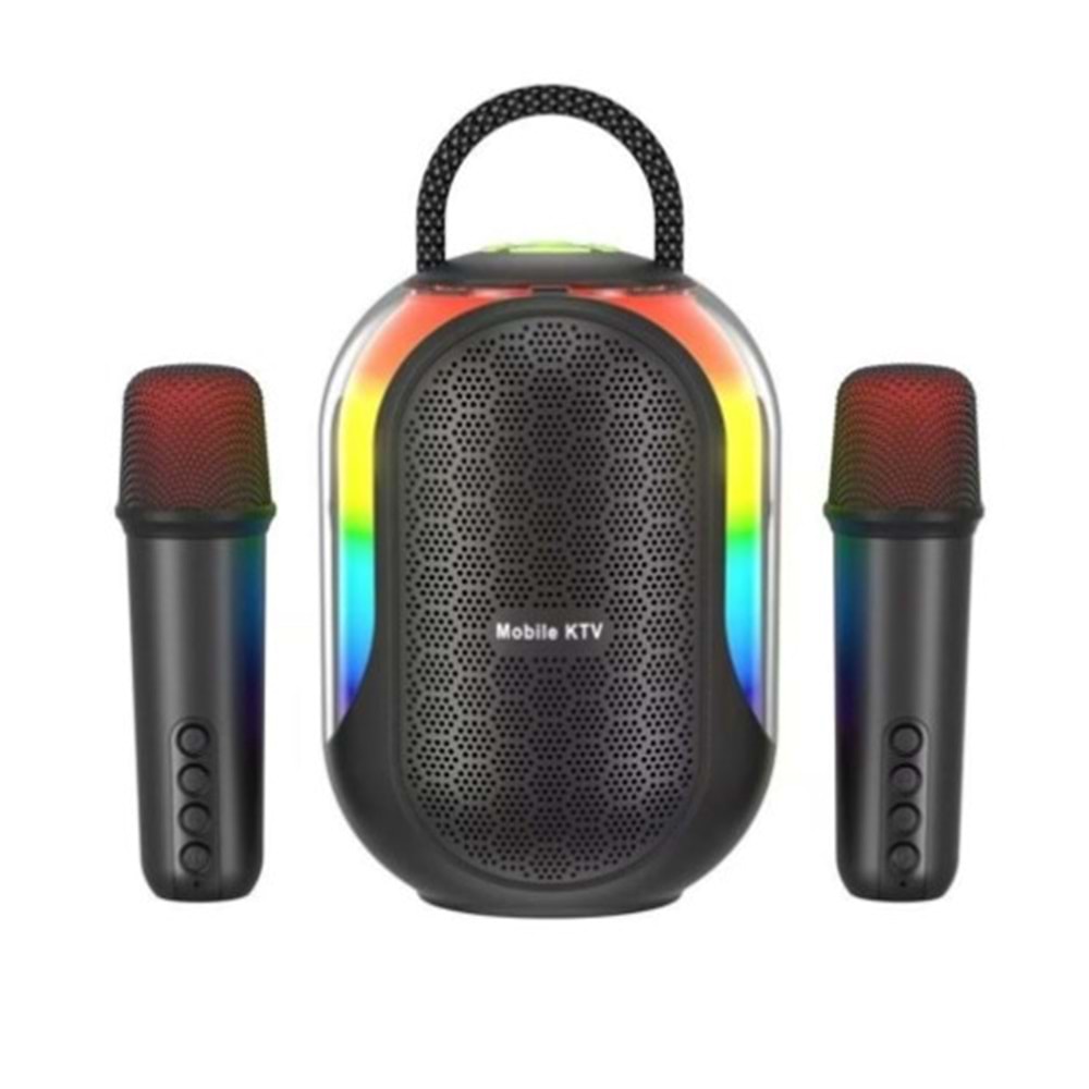 Venandin K-BOX Bluetooth Çift Mikrofonlu RGB Yükses Ses Karaoke Speaker