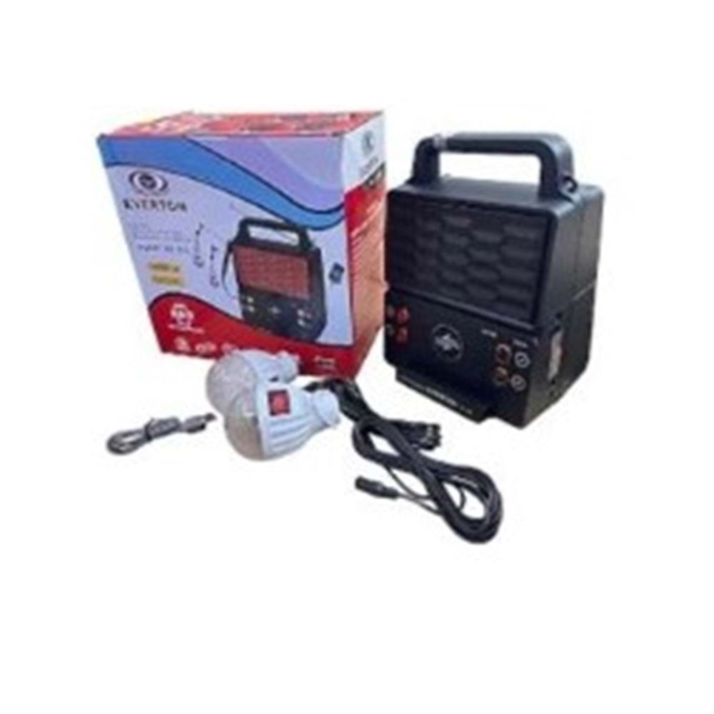 Everton RT-913 Şarjlı Fm/Usb/Bt Güneş Enerjili 2 Ampullü Solar Set
