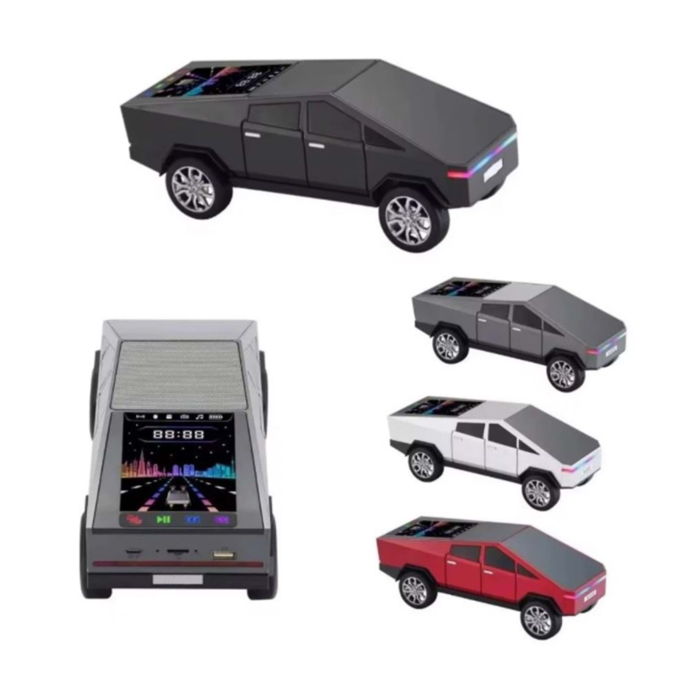 Everton RT-1972 Tesla Cybertruck Hoparlör Bluetooth/USB/Sd kart/Aux/Radyo Mp3 Player Müzik Kutusu