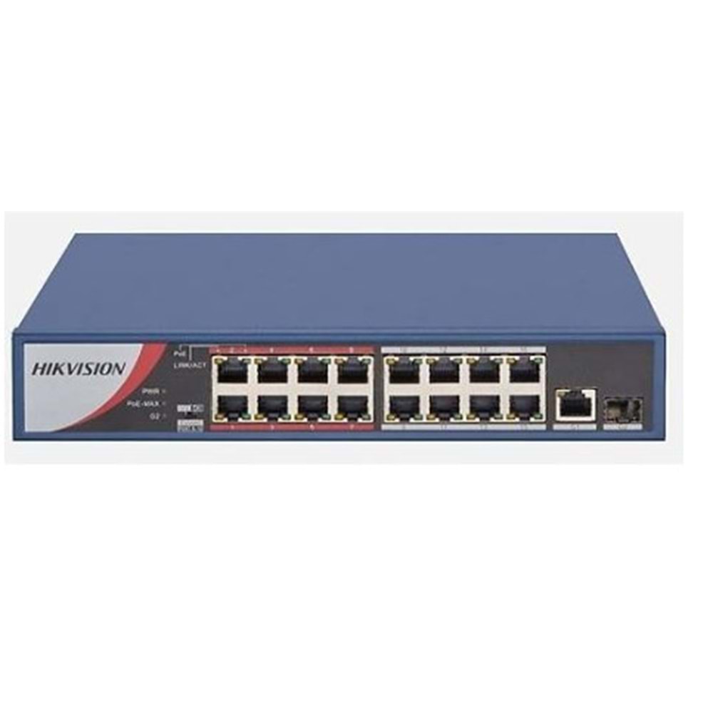 Hikvision DS-3E0518P-E/M 16 Port 10/100/1000 Mbps Gigabit Switch
