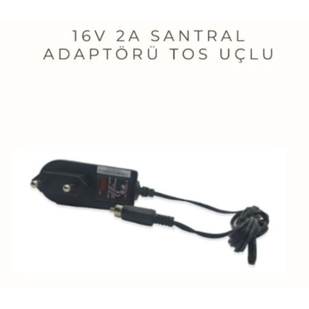 Forline AT0162 16 Volt 2 Amper Tos Uçlu Plastik Kasa Santral Adaptörü