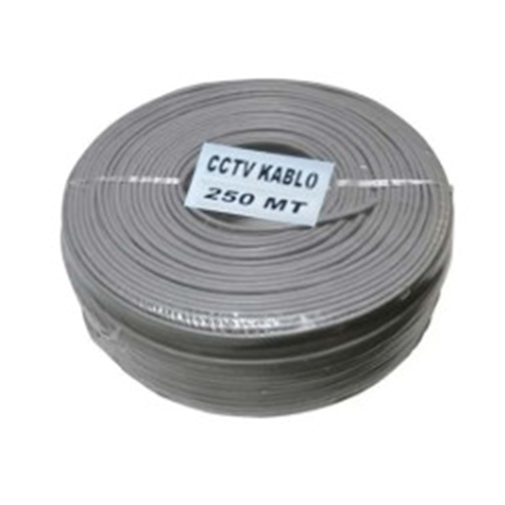 Onli ON-5001 2+1 1x0.50mm + 2x0.50mm İç Mekan Mini Coax PE Kamera Kablosu - Metre(250)