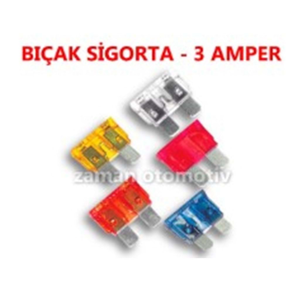 3 Amper Büyük Bıçaklı Sigorta