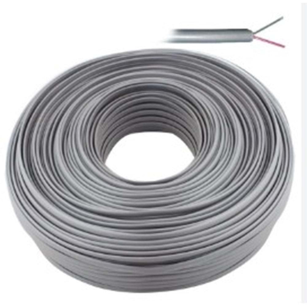 Swat KABLO2CG 2x7x0.15 Köken Telefon Hat Kablosu Gri - Metre