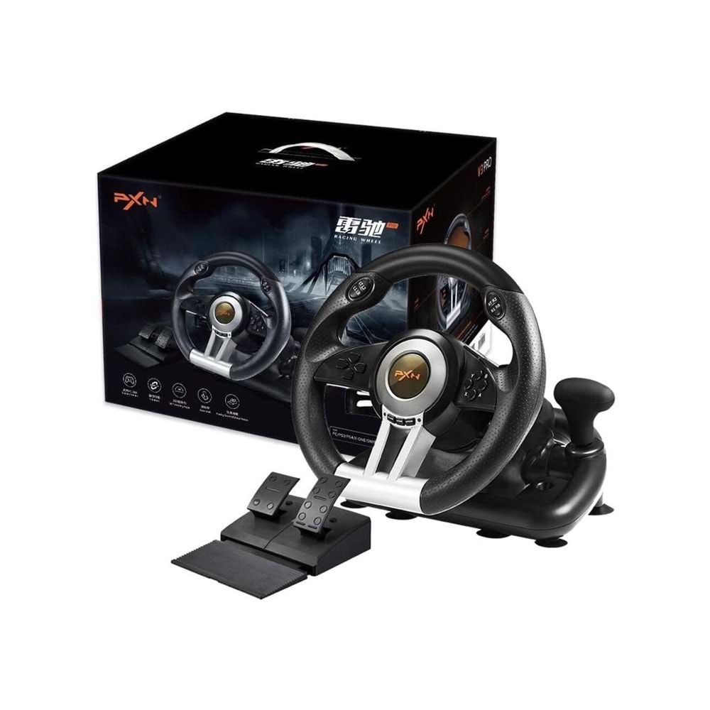 Dragon PXN-V3 Pro Titreşim Oyun Ps4 Için Direksiyon Seti
