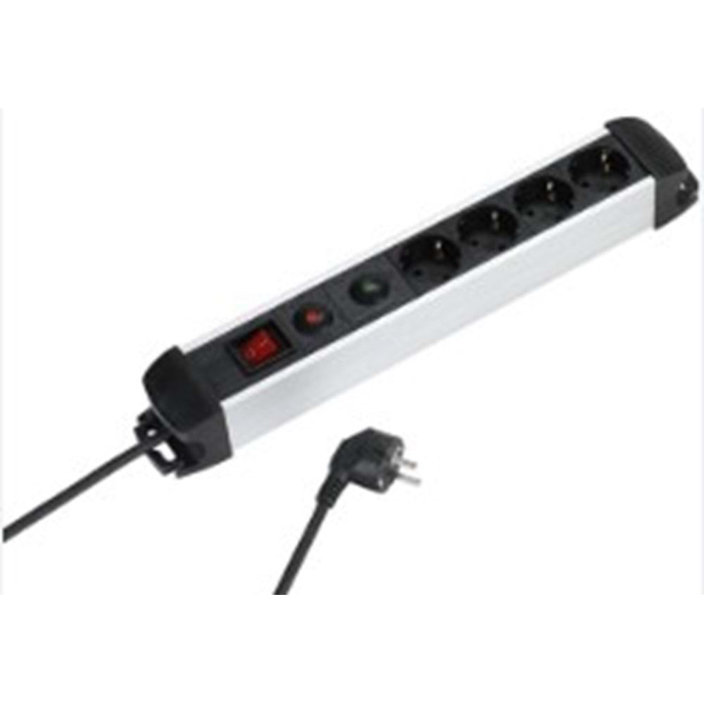 Vivanco 26558 4 Lü Anahtarlı Akım Korumalı Priz