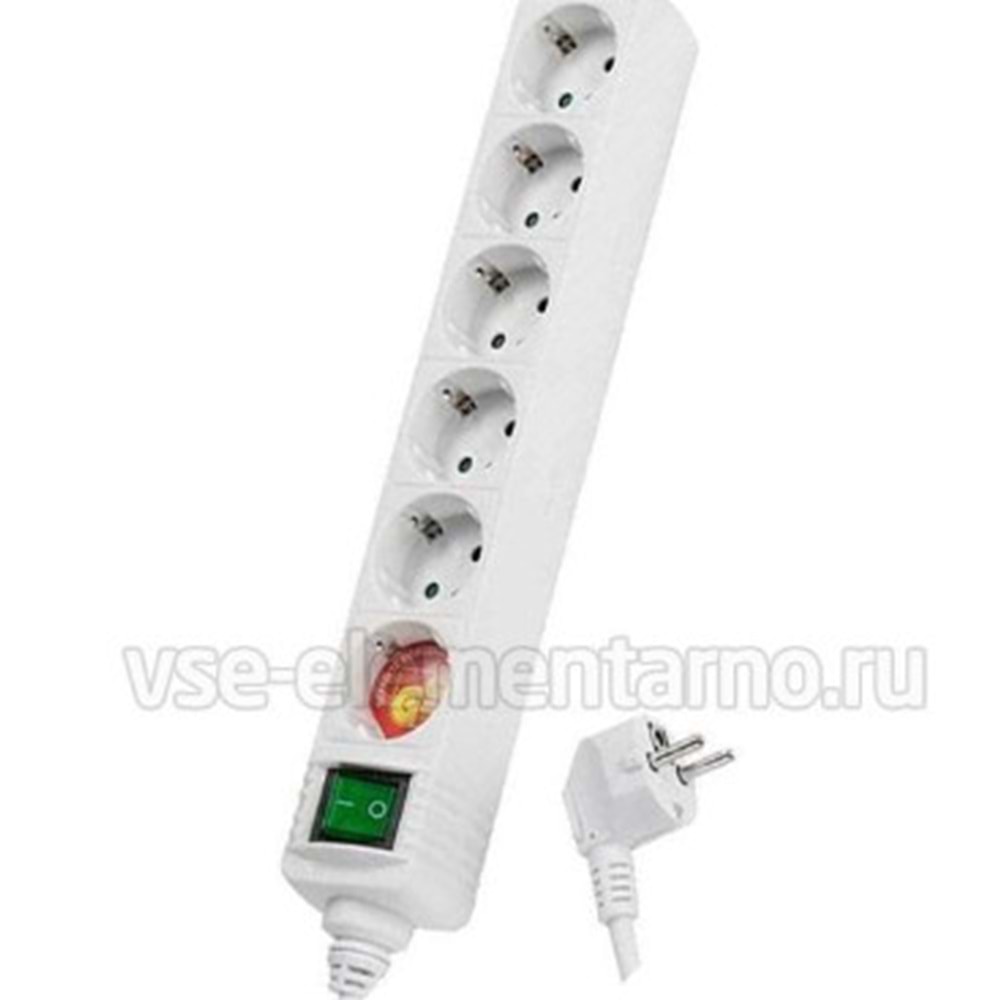 Vivanco 27018 EBLS 6W 6 Lı Anahtarlı Akım Korumalı Priz