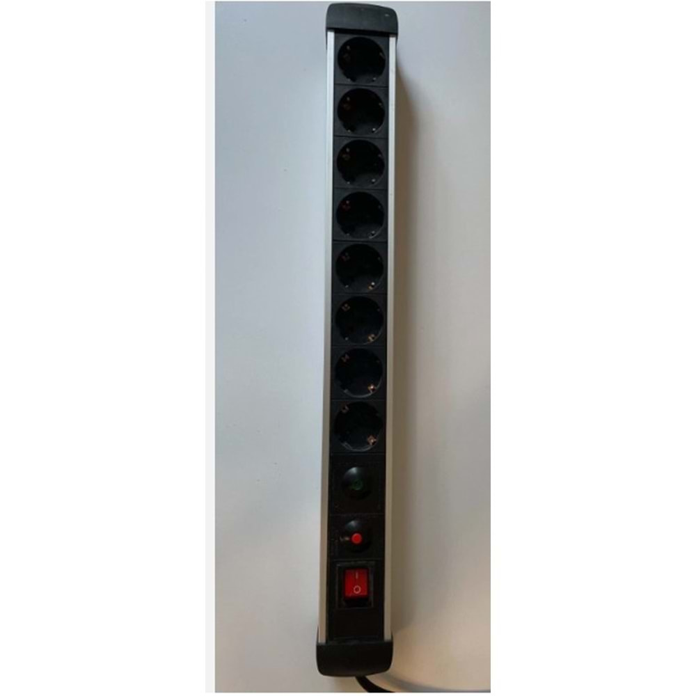 Vivanco 26560 EP 8S 8 Li Anahtarlı Akım Korumalı Priz