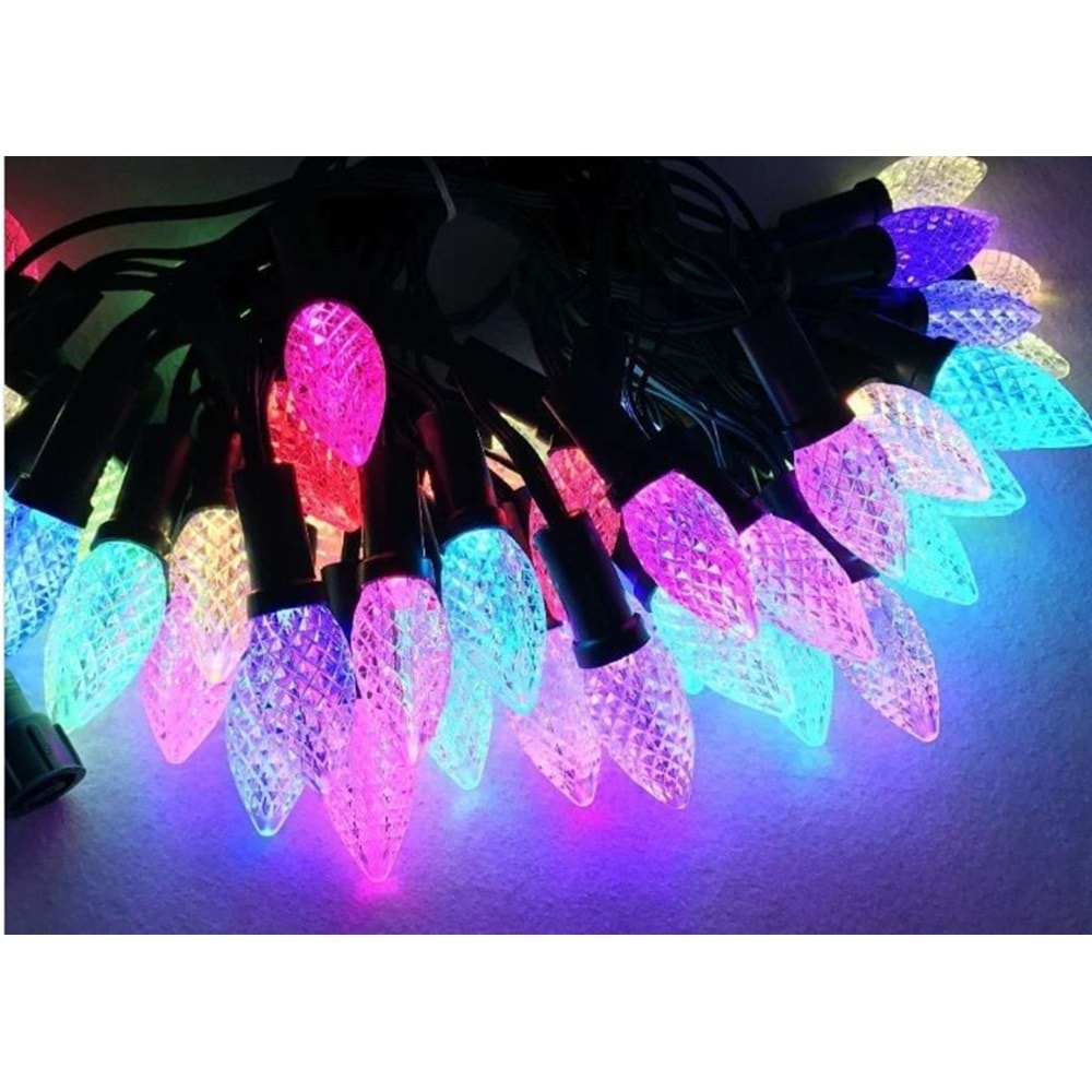 Magicline SNC-211 Animasyonlu Rgb 28 Çam Kozalak Yılbaşı Ağacı Süsü -5 Metre