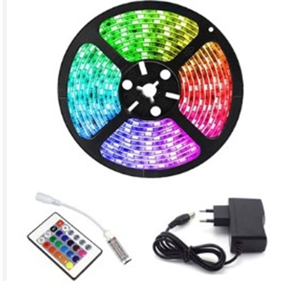 Magicline Silikonlu Rgb Şerit Led Animasyon Devreli + Adaptör Set 5 Metre
