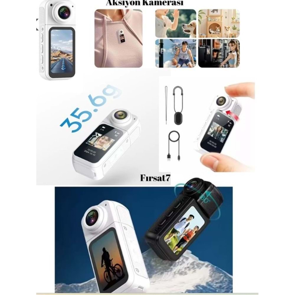 Venandin 5176 2K IPS Ekran Mini Aksiyon Vücut Kamerası