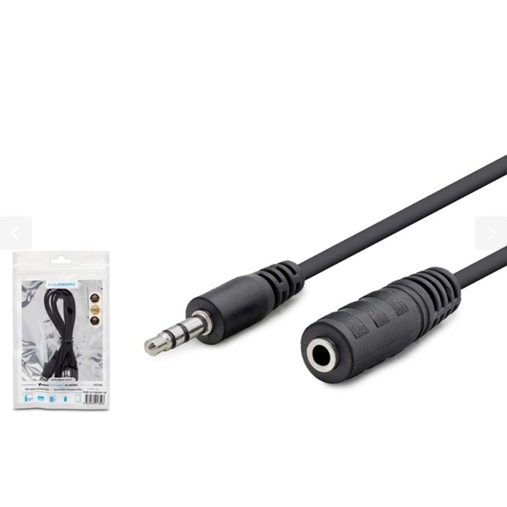 Hadron HDX1004 3.5 mm to 3.5 mm F Kablo 2 Line 1.2M Siyah