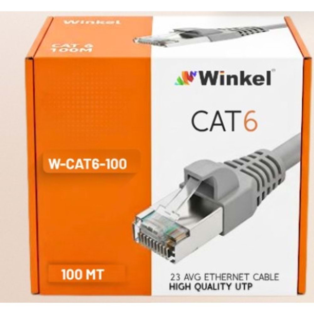 Winkel W-CAT6-100 23AWG Beyaz Cat6 Kablo-100 Metre