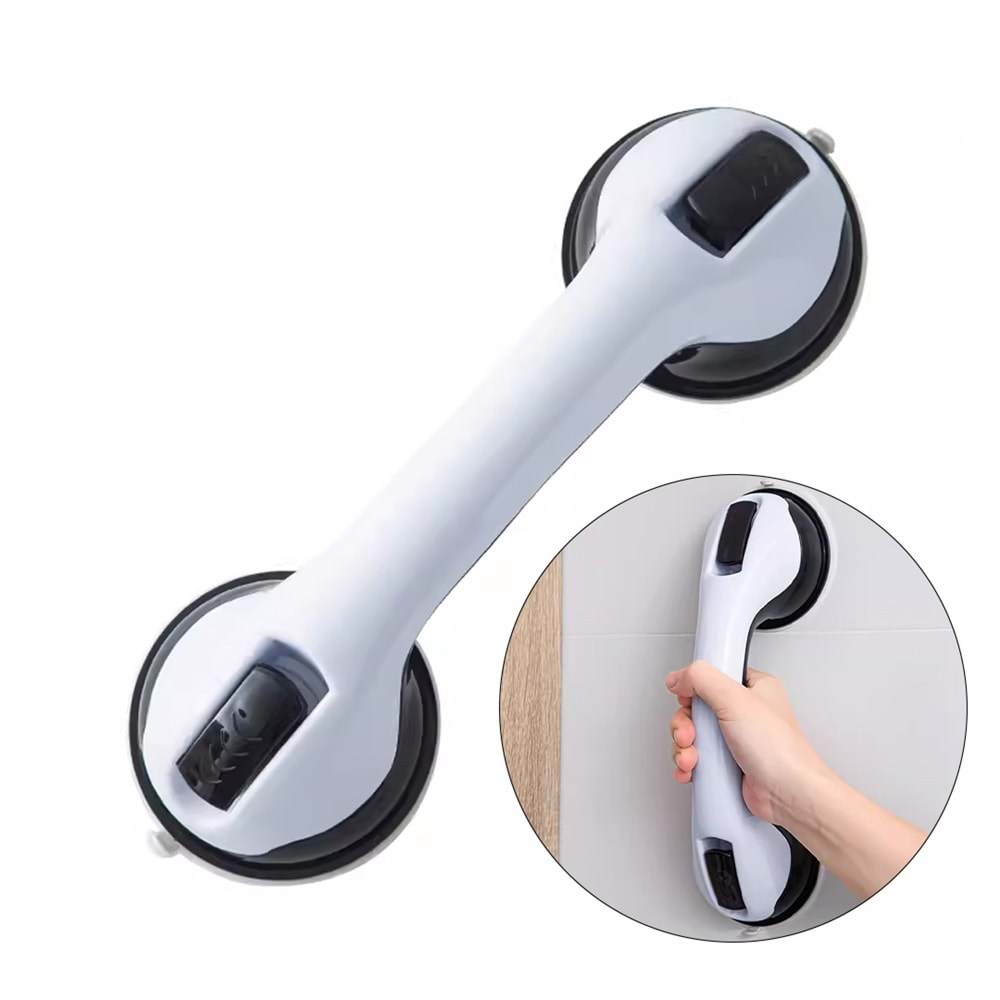 Sunup 14661 Vantuzlu Banyo Tutacağı - Kayma Düşme Önleyici Kilitli Tutunma Barı