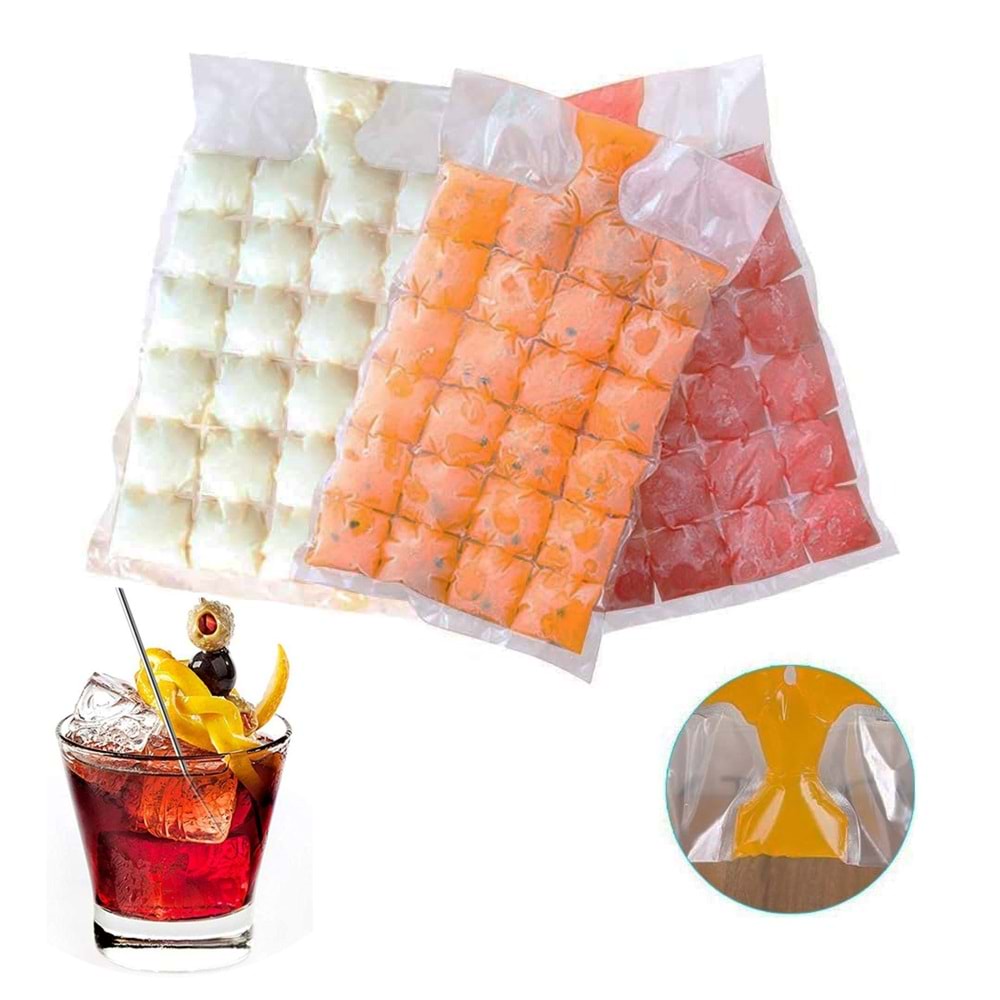 Sunup SN-20328 Buz Küpü Torbası Poşeti 24 Buz Küpü