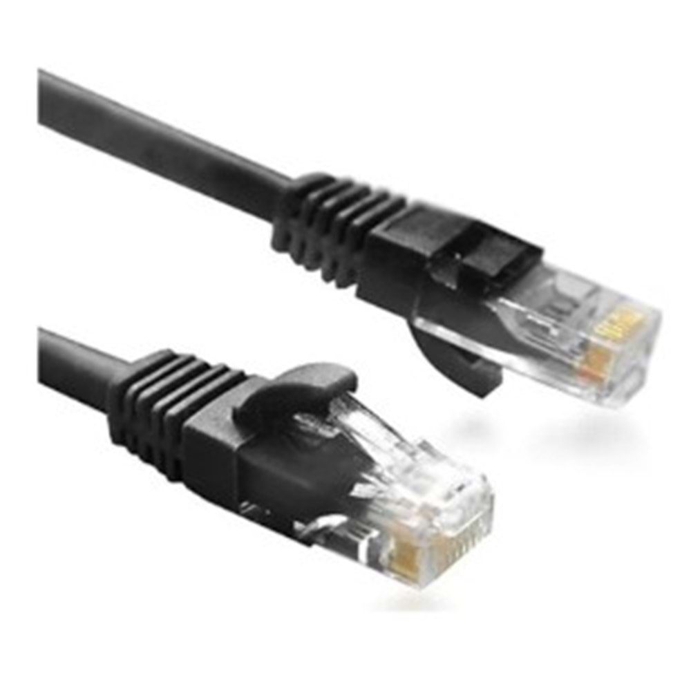 OJC Cat 6 UTP Patch Cord 0.3 Mt Siyah Cat6 Kablo
