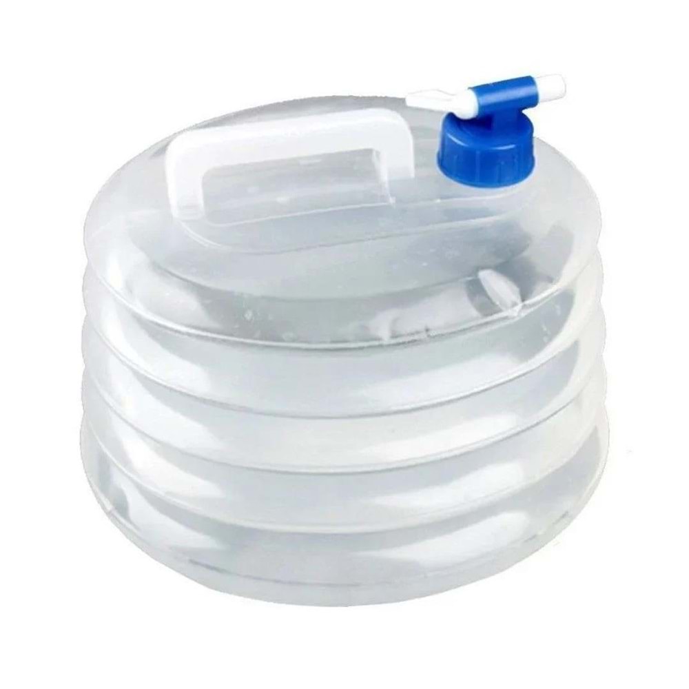 Sunup SN-25897 Şeffaf 15 Litre Katlanabilir Musluklu Su Bidonu