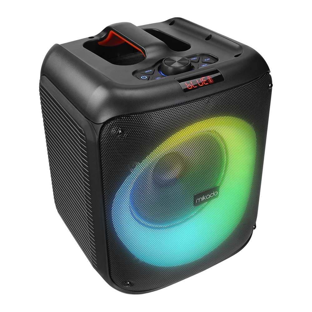 Mikado MD-BT51 Bombix 60W LED Işıklı Kafa Mikrofonlu Toplantı-Parti Hoparlörü