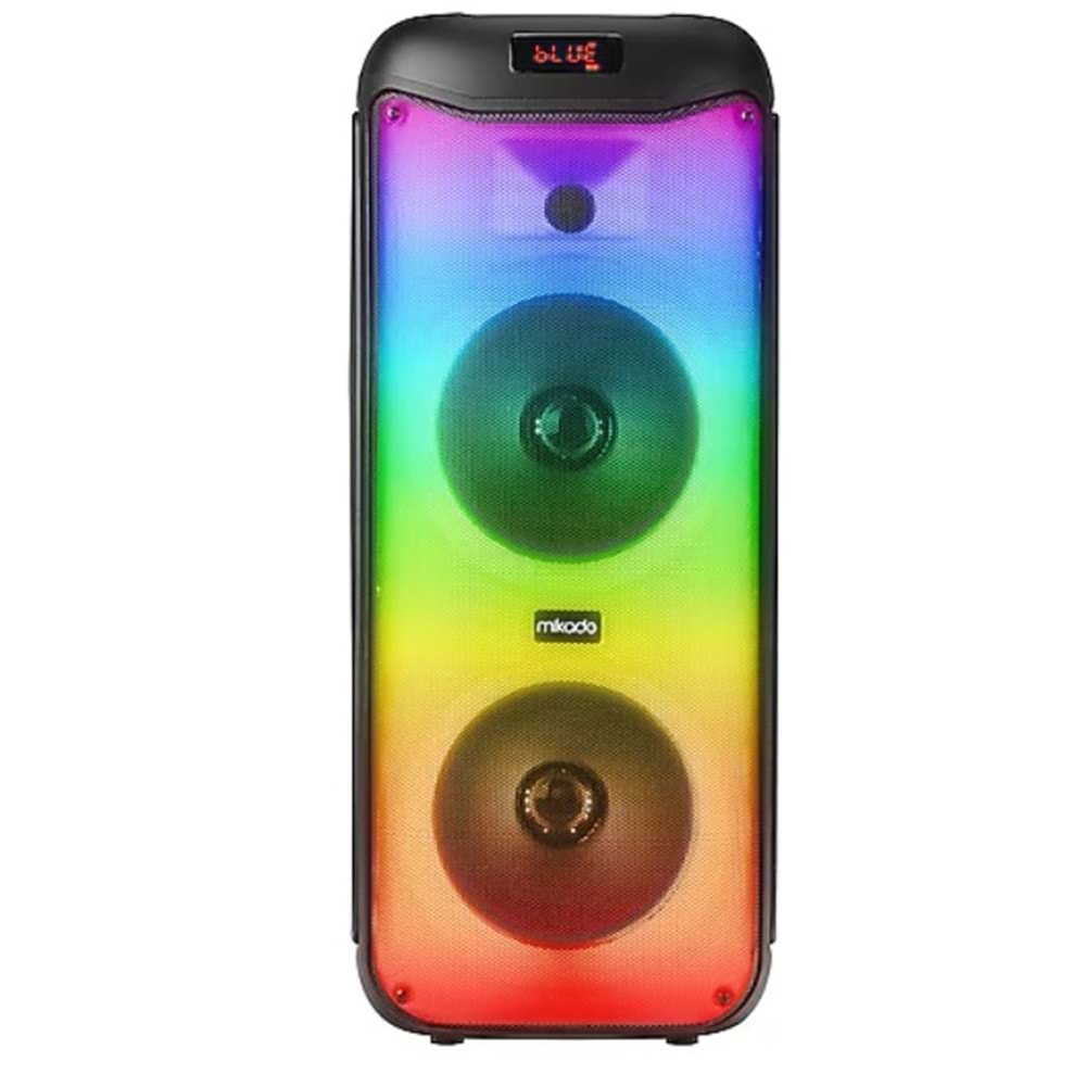Mikado MD-BT40 40W Destekli Rgb Işıklı Kablosuz Mikrofonlu Toplantı-Parti Kule Hoparlörü