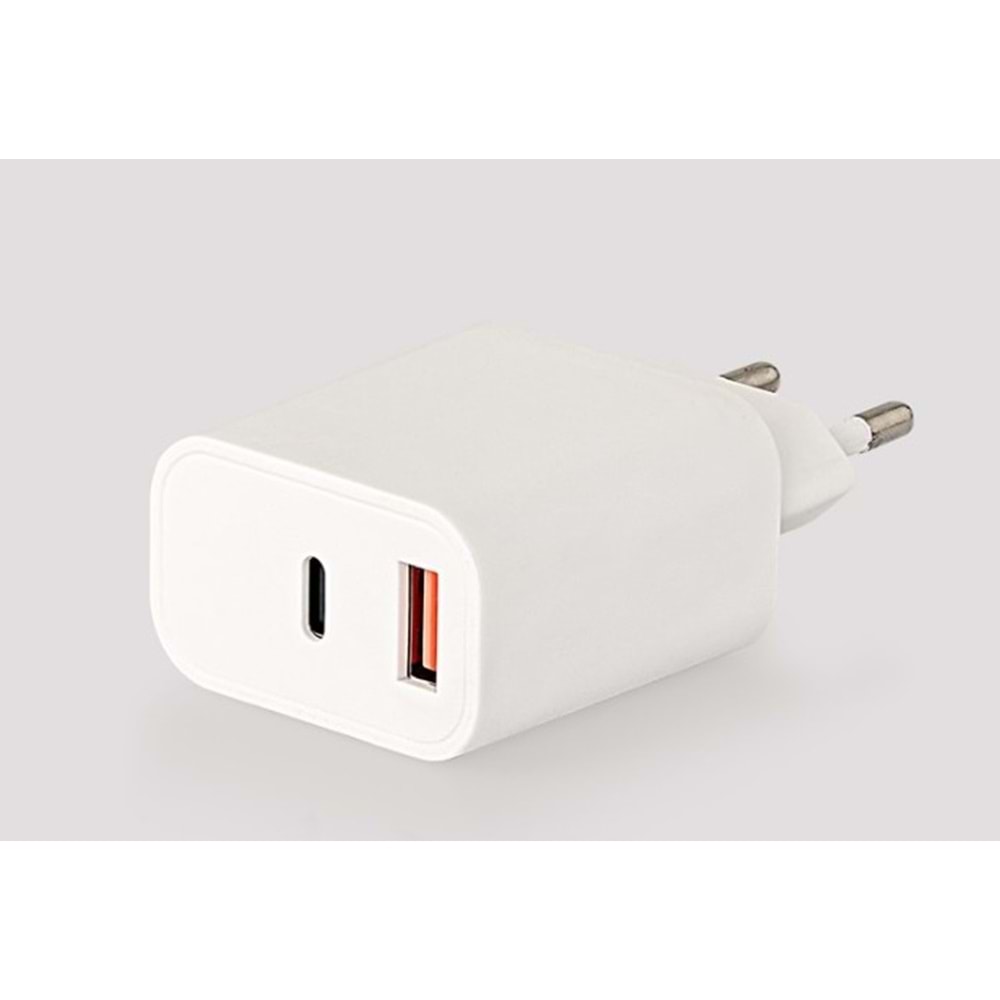 Compaxe CTA-250CA TT 5 Volt 3 Amper USB C1/A1 Hızlı Şarj Adaptör Type-C to Type-C Kablolu Set 25 Watt Gerçek Değer