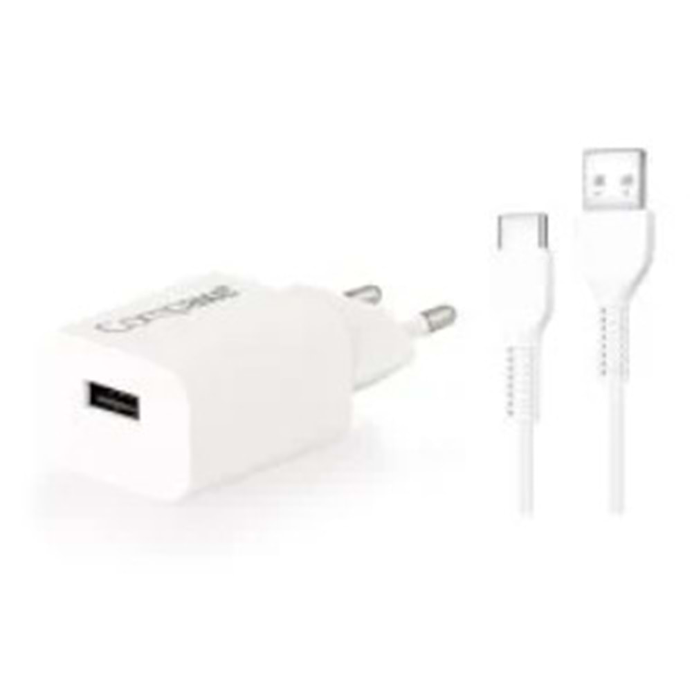 Compaxe CTA-521UTB24 5V 2.1A 10W 1 Mt Usb 3.0 Ev Şarj Kafa + 2.4A Usb to Type-C A .Şarj Kablosu