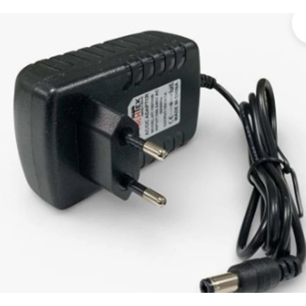 Hightek HT-1501000 15 Volt 1 Amper 5.5mm x 2.5mm Plastik Kasa Adaptör