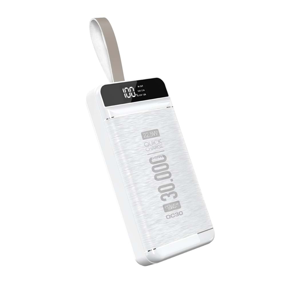 Powerway QC30 30000 Mah Di·ji·tal Göstergeli Ekran Powerbank
