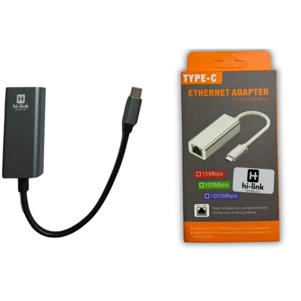 Hi-Link MUH015 1000 Mbps Type-C to RJ45 Çevirici