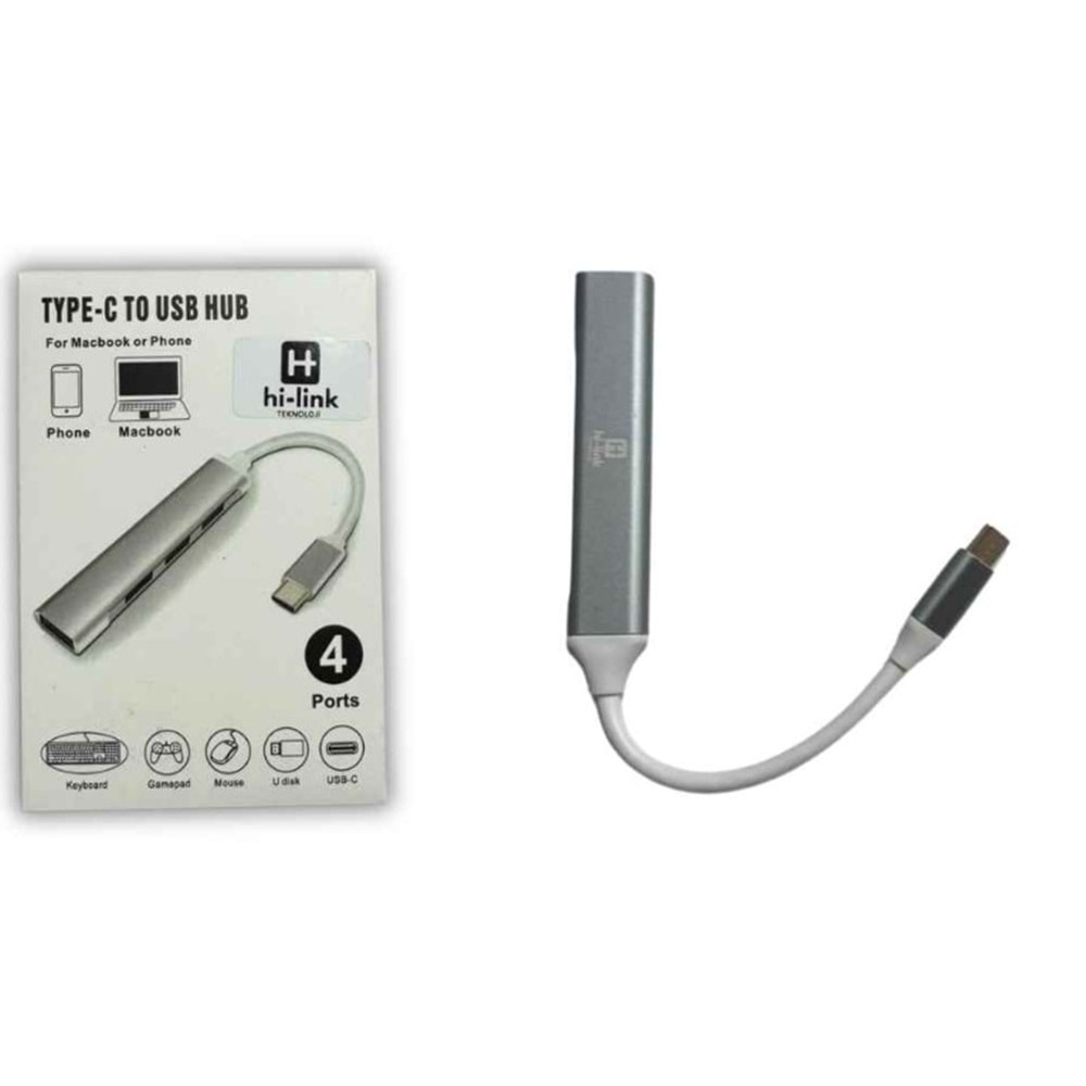 Hi-Link MUH012 TYPE-C to USB 4 Port USB Hub