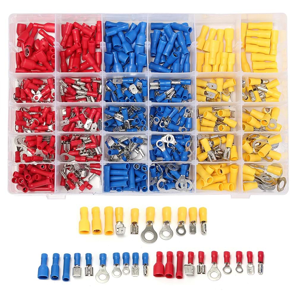 Powermaster PM-25982 Muhtelif Ölçülerde Kablo Pabuç - 678 Li Paket Halinde